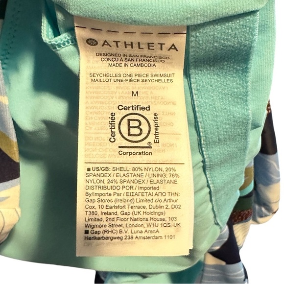 ATHLETA Seychelles One Piece Swimsuit in Hero Bloom Blue - Picture 7 of 9